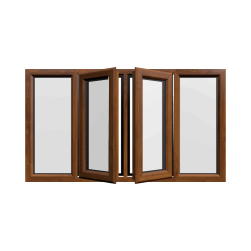 uPVC Window Golden Oak