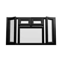 uPVC Window Black Woodgrain
