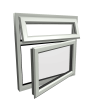 uPVC Window Agate Grey