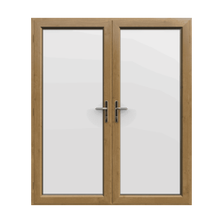 Irish Oak uPVC French Doors