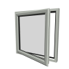 uPVC Window Agate Grey