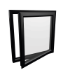 uPVC Window Black Woodgrain