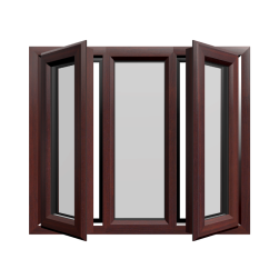 Casement 42 uPVC Window Rosewood Woodgrain