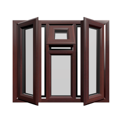 Casement 47 uPVC Window Rosewood Woodgrain