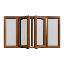 Casement 75 uPVC Window Golden Oak
